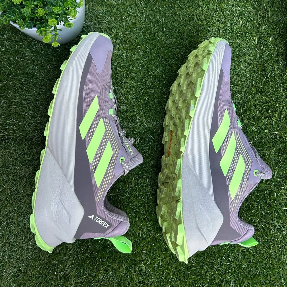 ADIDAS Terrex Free Hiker (Women) Fig/ Green Spark/ Charcoal 9.5 gently used